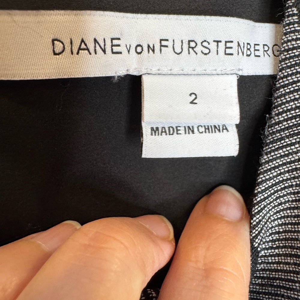 Diane Von Furstenberg Size 2 Textured jacquard Amanda scarf Dress designer - Picture 3 of 8